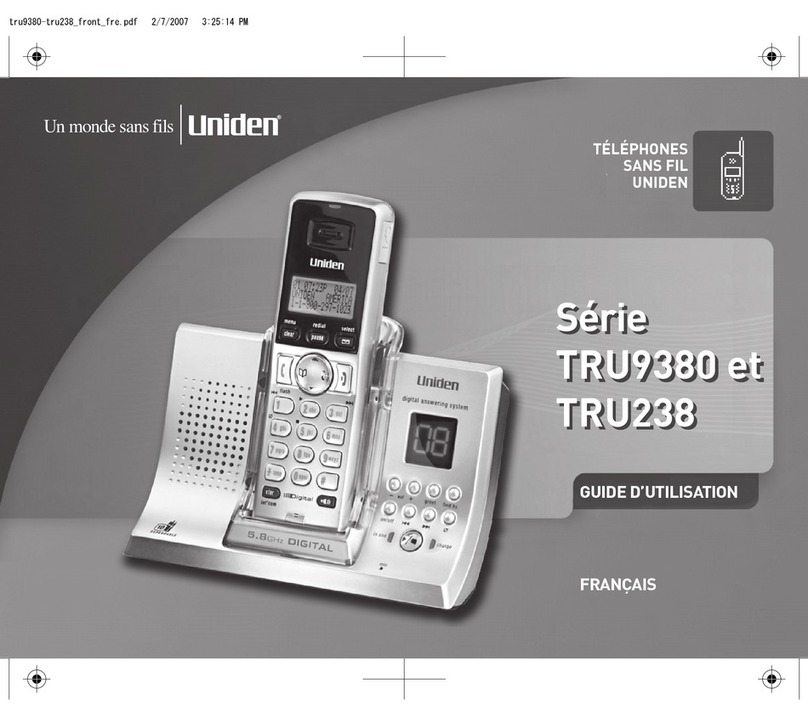 Uniden TRU9380 Series Service manual