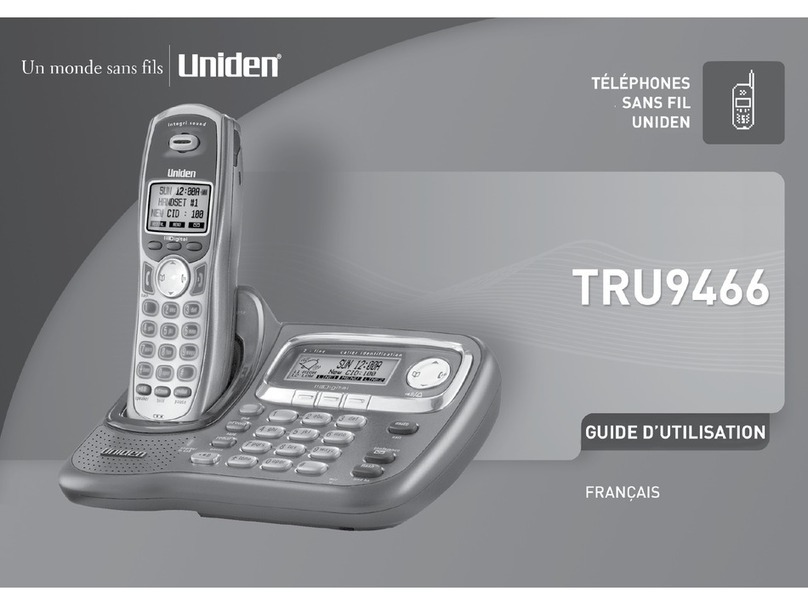 Uniden TRU9466 - TRU 9466 Cordless Phone Service manual