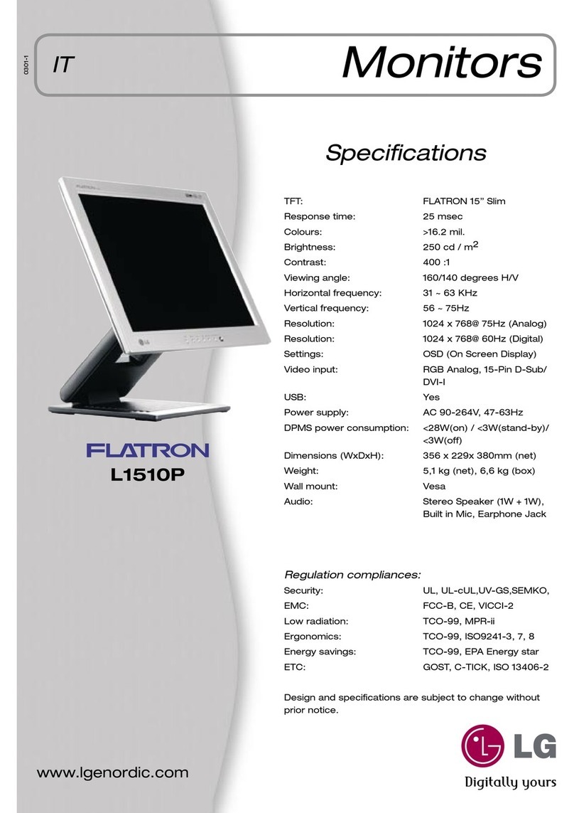 LG Flatron L1510P User manual