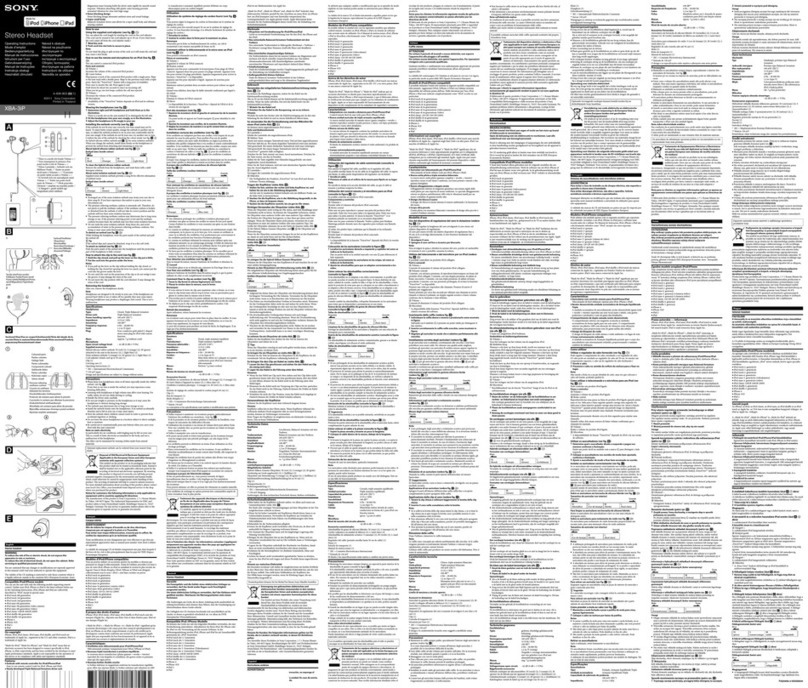 Sony XBA-3IP User manual