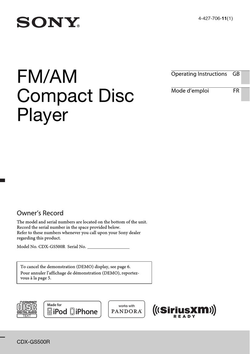 Sony CDX-GS500R User manual