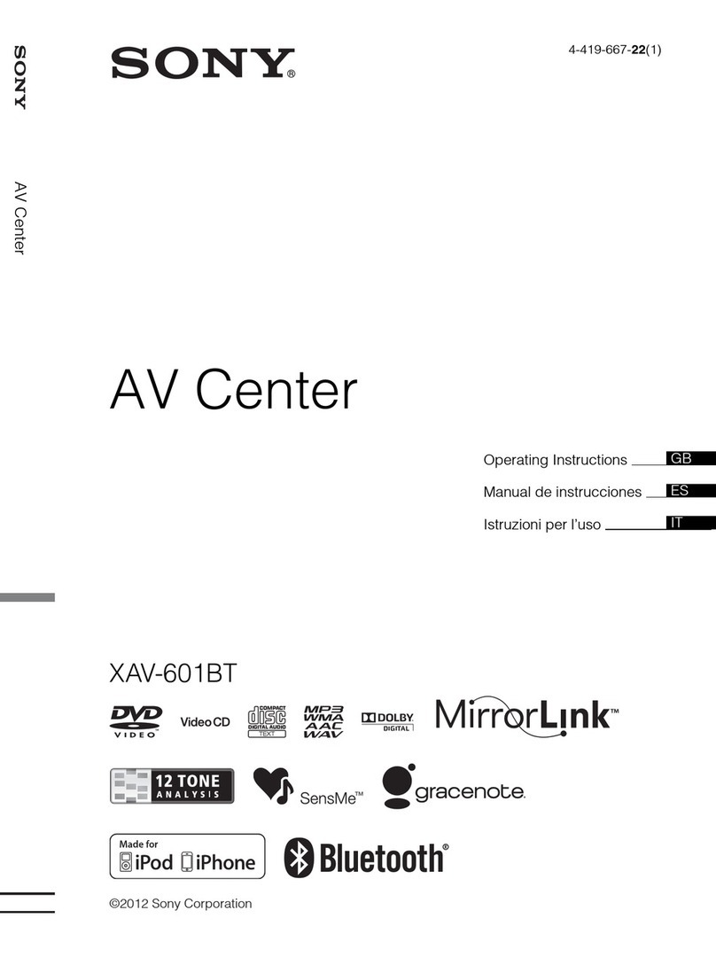 Sony XAV-601BT operating instructions