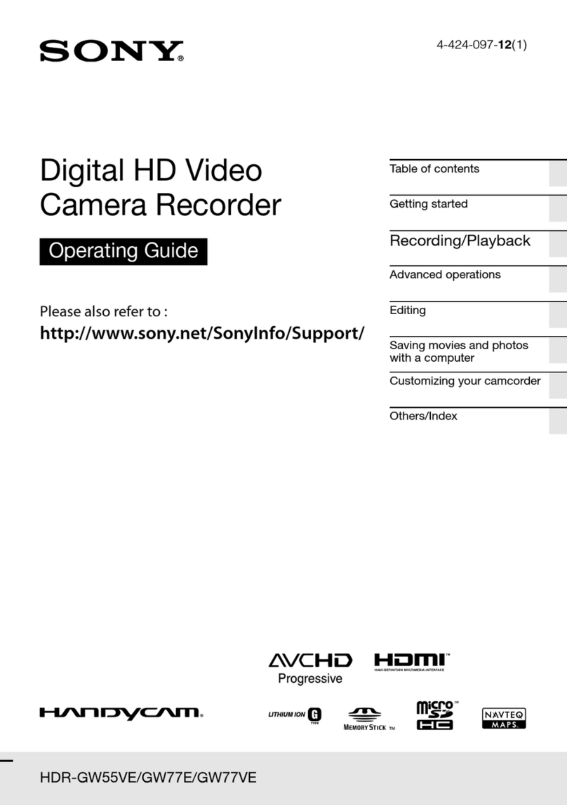 Sony Handycam HDR-GW55VE operating guide