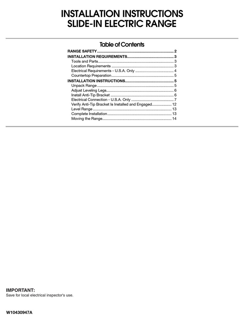 Whirlpool  RY160LXTQ installation instructions