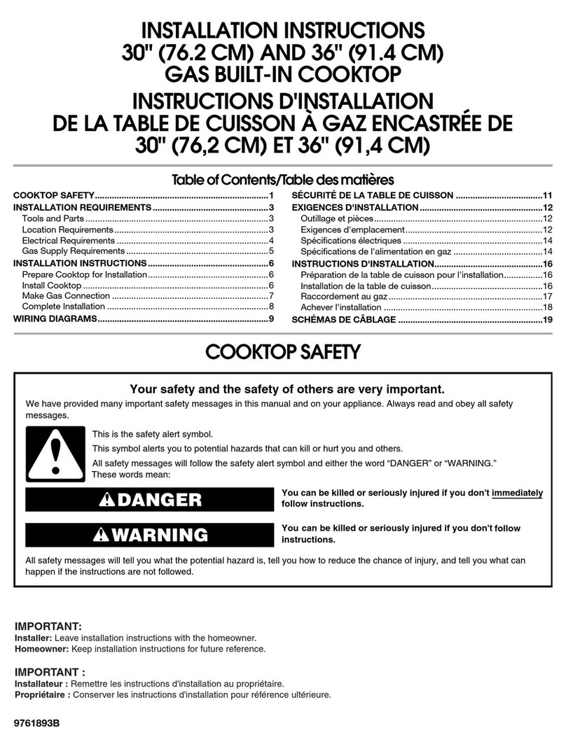 Whirlpool GLS3064RS installation instructions