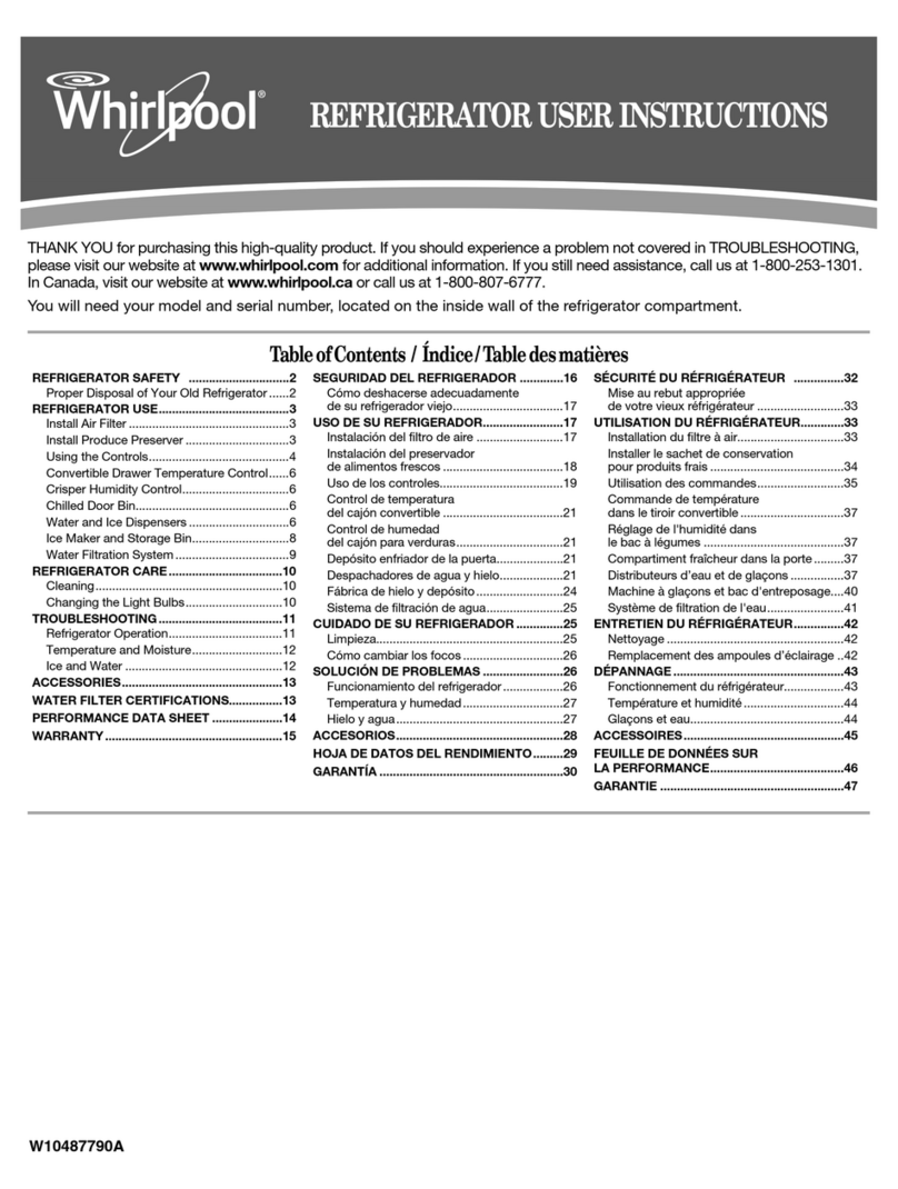 Whirlpool WRS965CIAE User manual