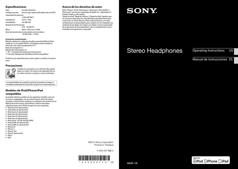 Sony MDR-1RBT User manual