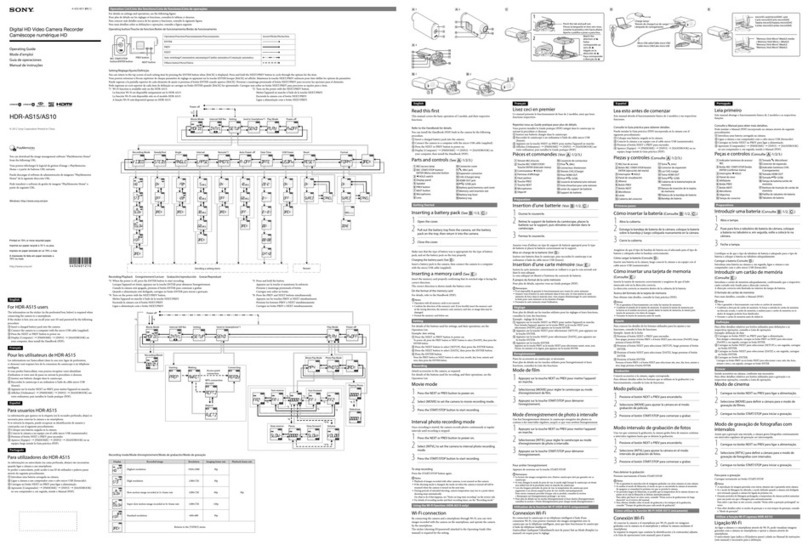 Sony HDR-AS10 operating guide