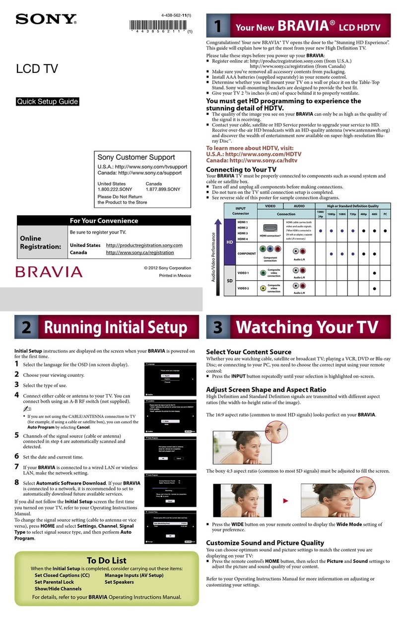 Sony Bravia KDL-46EX645 User manual