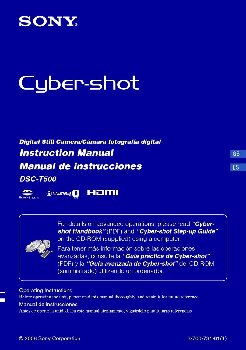 Sony DSC T500 - Cyber-shot Digital Camera User manual