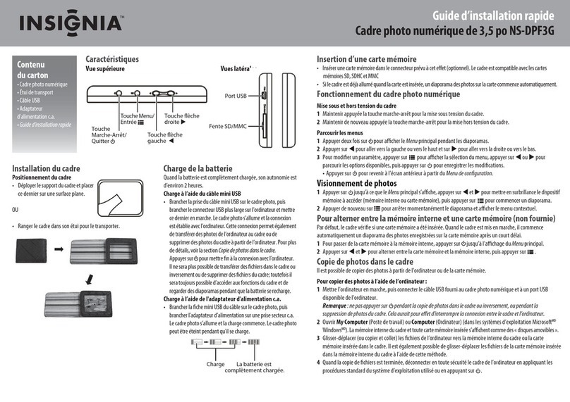 Insignia NS-DPF3G Installation and operation manual