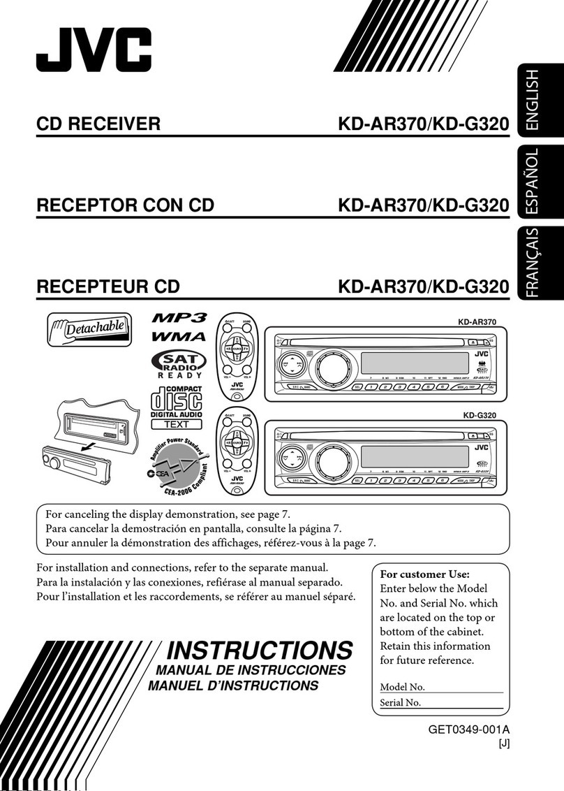 JVC G320 - KD Radio / CD User manual