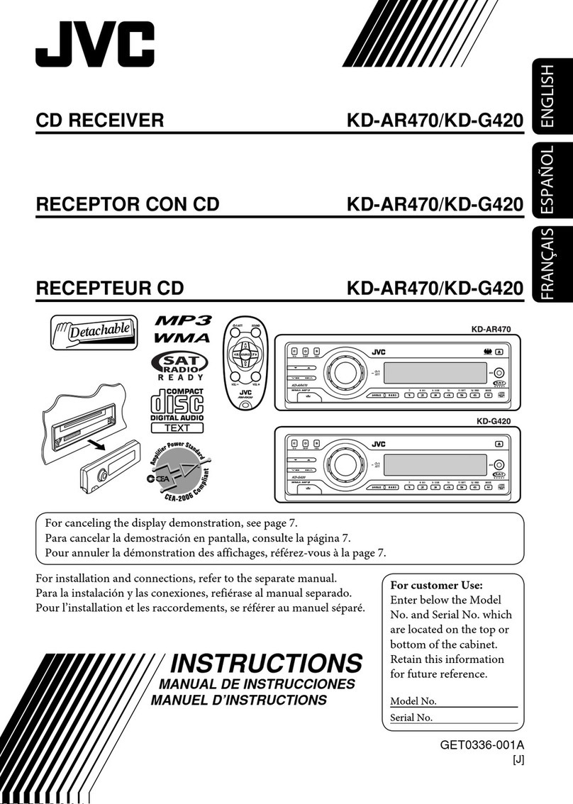 JVC G420 - KD Radio / CD User manual