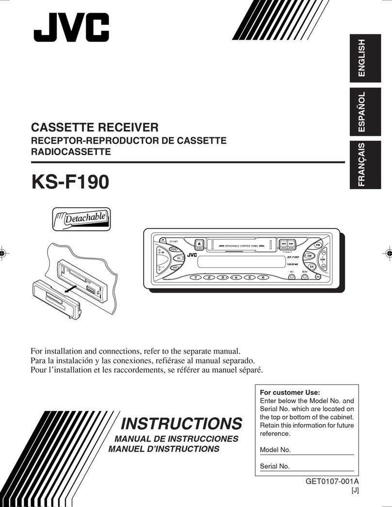JVC F190 - KS Radio / Cassette Player User manual