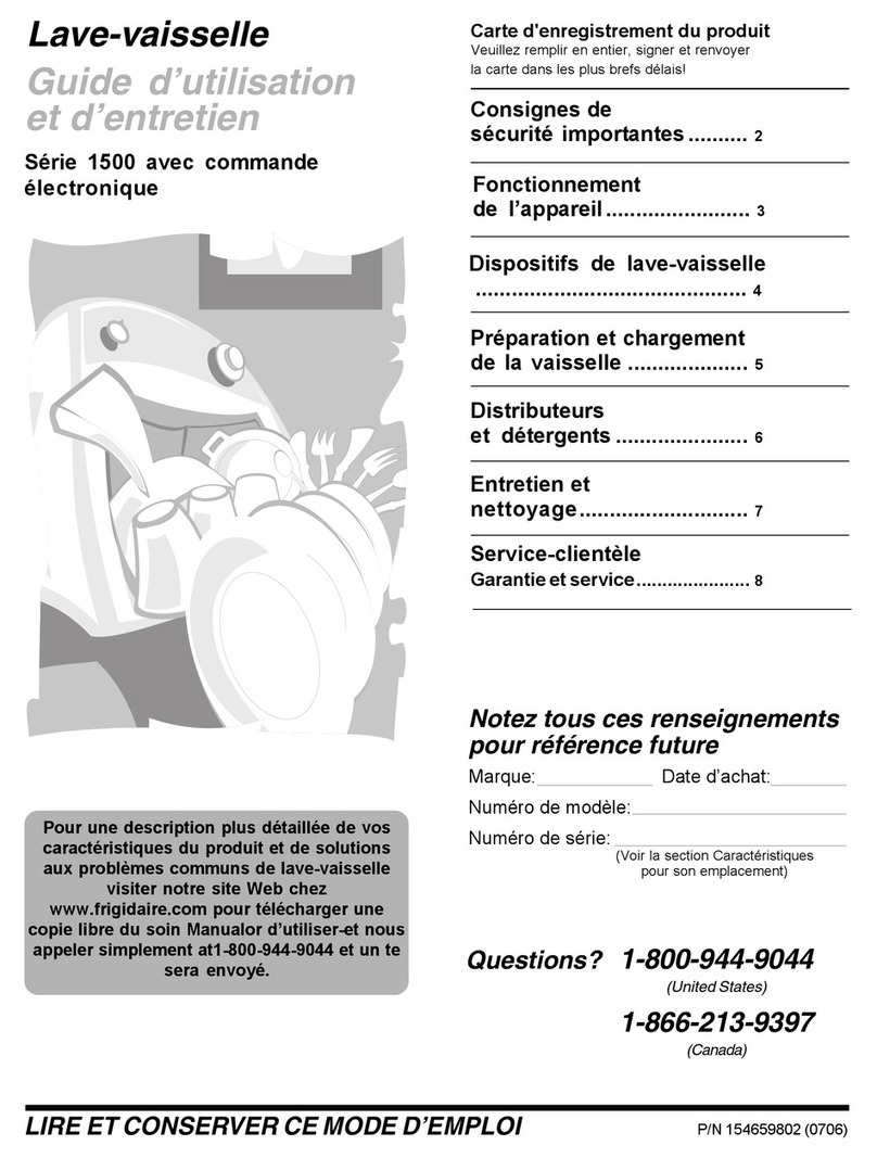 Frigidaire FDB1100RHB - Precision Select 24 Service manual