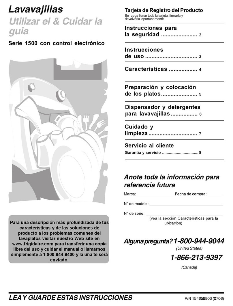 Frigidaire FDB1100RHB - Precision Select 24 User manual