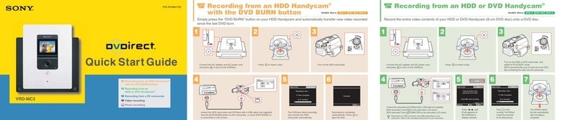 Sony DVDirect VRD-MC3 quick start guide