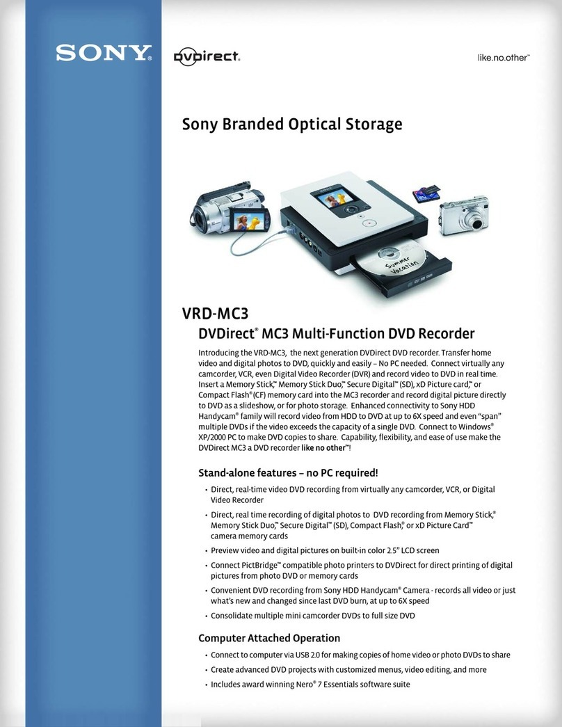 Sony DVDirect VRD-MC3 User manual