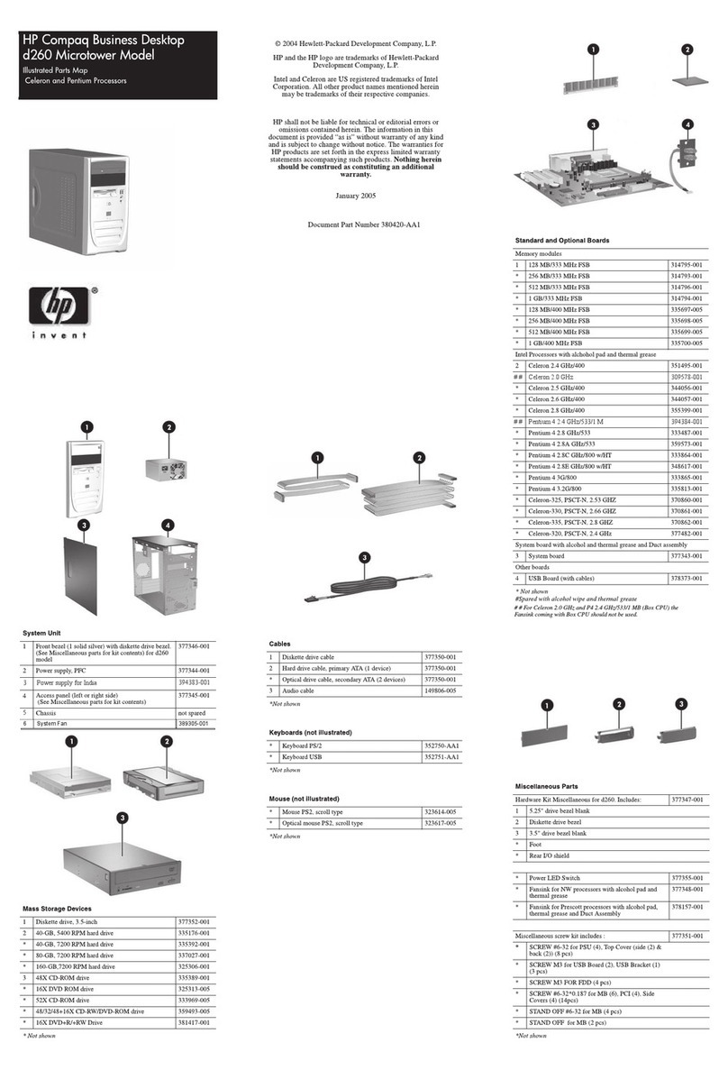Compaq d260 - Microtower Desktop PC Setup guide