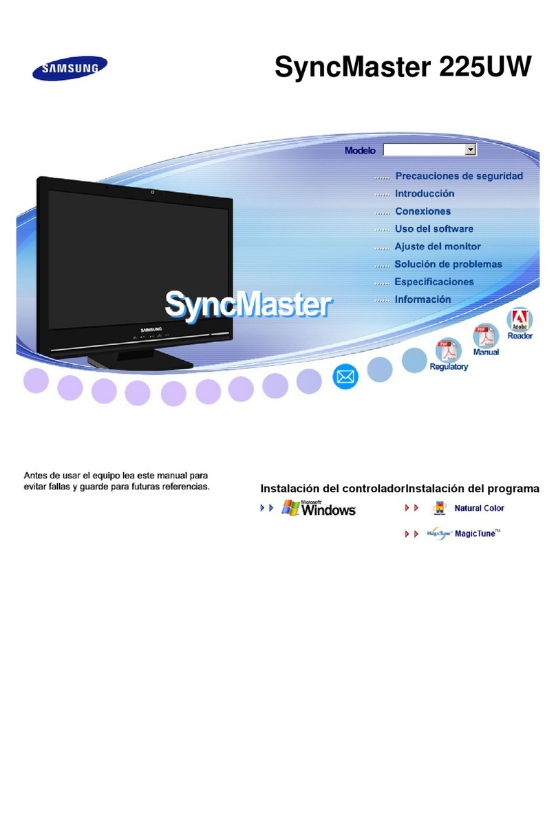 Samsung 225UW - SyncMaster - 22" LCD Monitor User manual