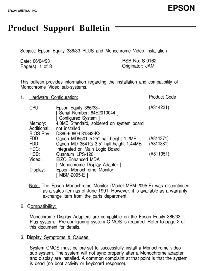 Epson Equity 386/33 PLUS Dimensions