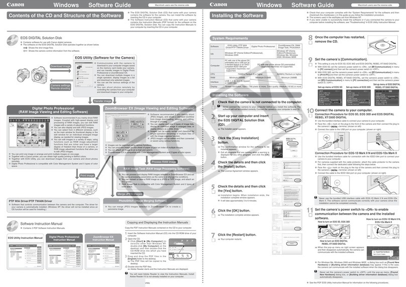 Canon 1236B001 - EOS Digital Rebel XTi Camera SLR Quick start guide