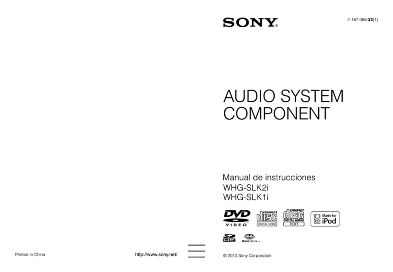 Sony WHG-SLK1i - Audio System Component Manual de instrucciones