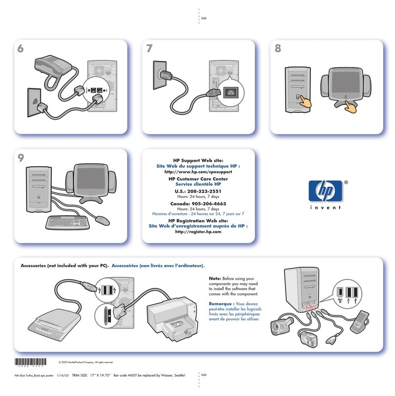 HP 512n - Pavilion - 128 MB RAM Quick setup guide