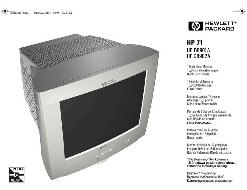 HP D8901A - 71 - 17" CRT Display Instruction manual