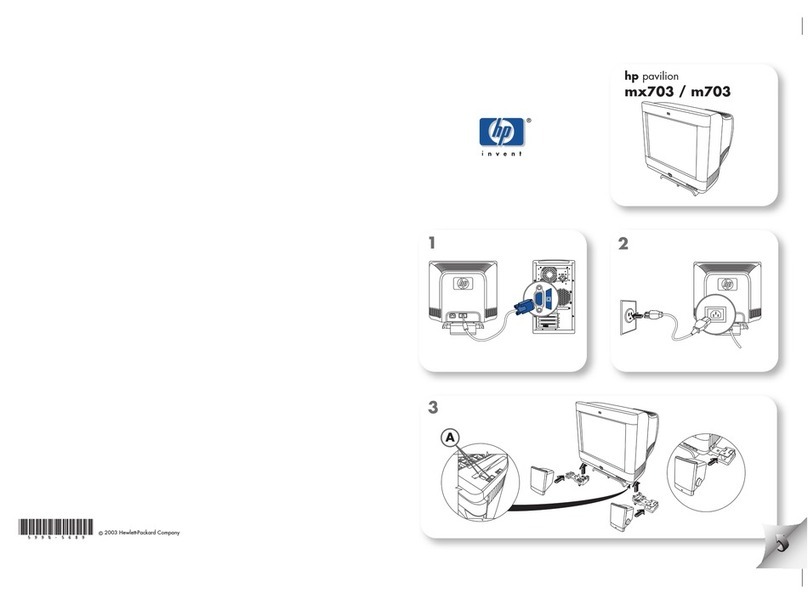 HP MX703 - Pavilion - 17" CRT Display Specification sheet