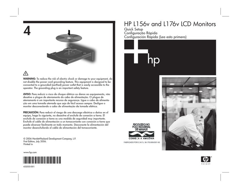 HP D5064S - Pavilion F70 - 17" LCD Monitor Specification sheet