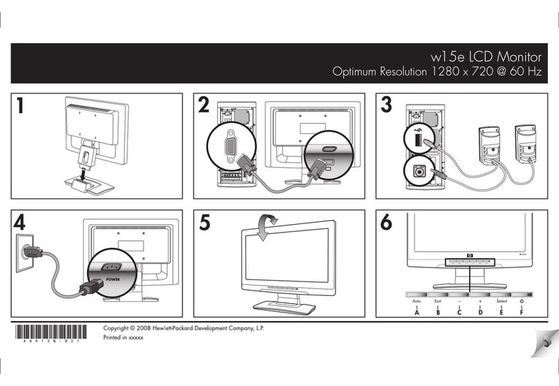 HP w15e - Widescreen LCD Monitor Specification sheet HP w15e - Widescreen LCD Monitor Specification sheet
