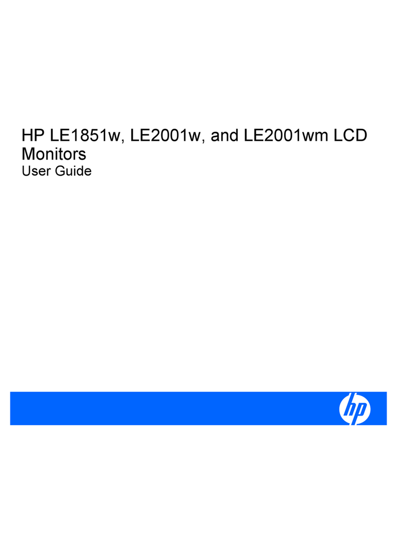 HP LE1851w - Widescreen LCD Monitor User manual