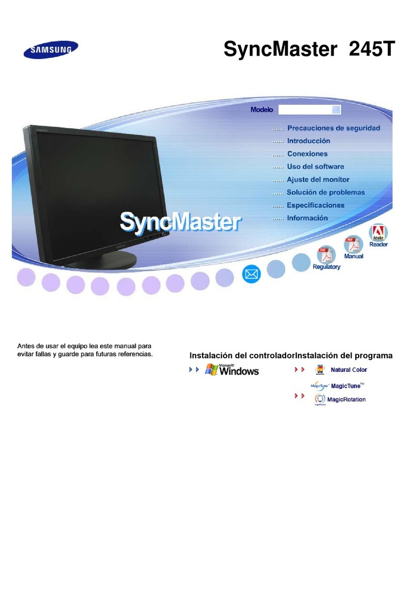 Samsung 245T - SyncMaster - 24" LCD Monitor User manual