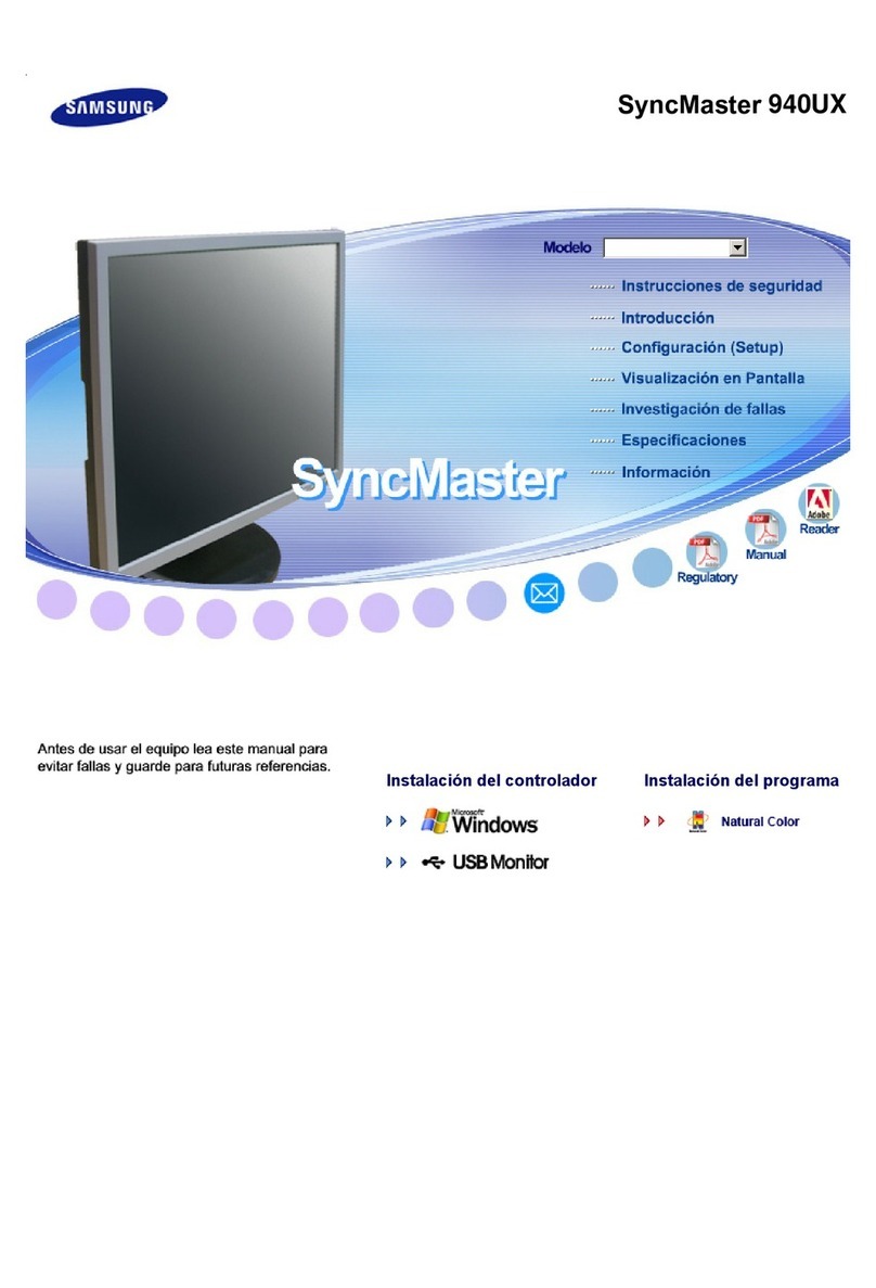 Samsung 940UX - SyncMaster - 19" LCD Monitor User manual Samsung 940UX - SyncMaster - 19" LCD Monitor User manual