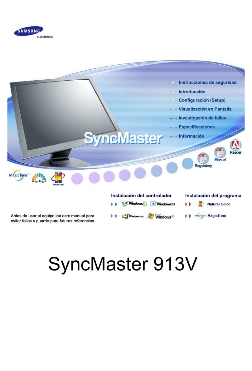 Samsung 913V - SyncMaster - 19" LCD Monitor User manual