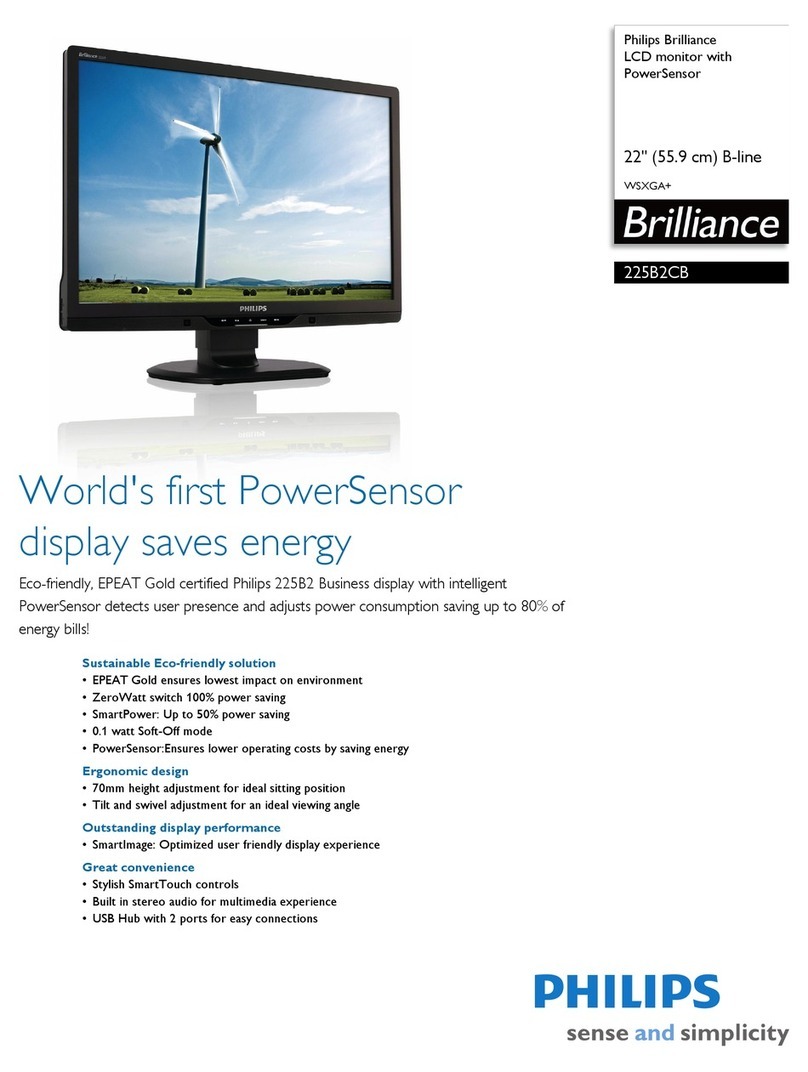 Philips Brilliance 225B2CB Specifications