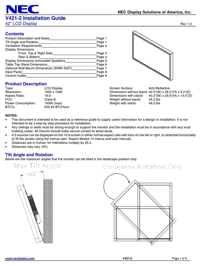 NEC V421-2 User manual