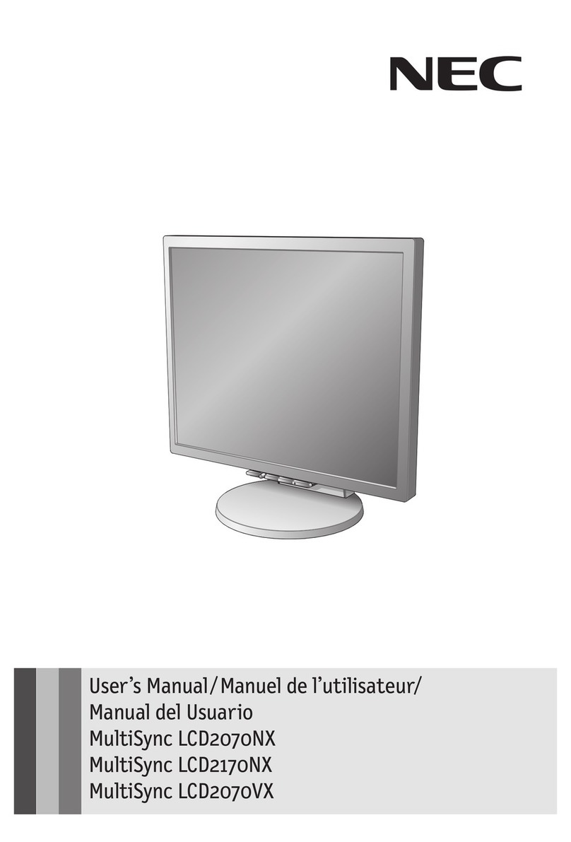 NEC LCD2070VX - MultiSync - 20" LCD Monitor User manual