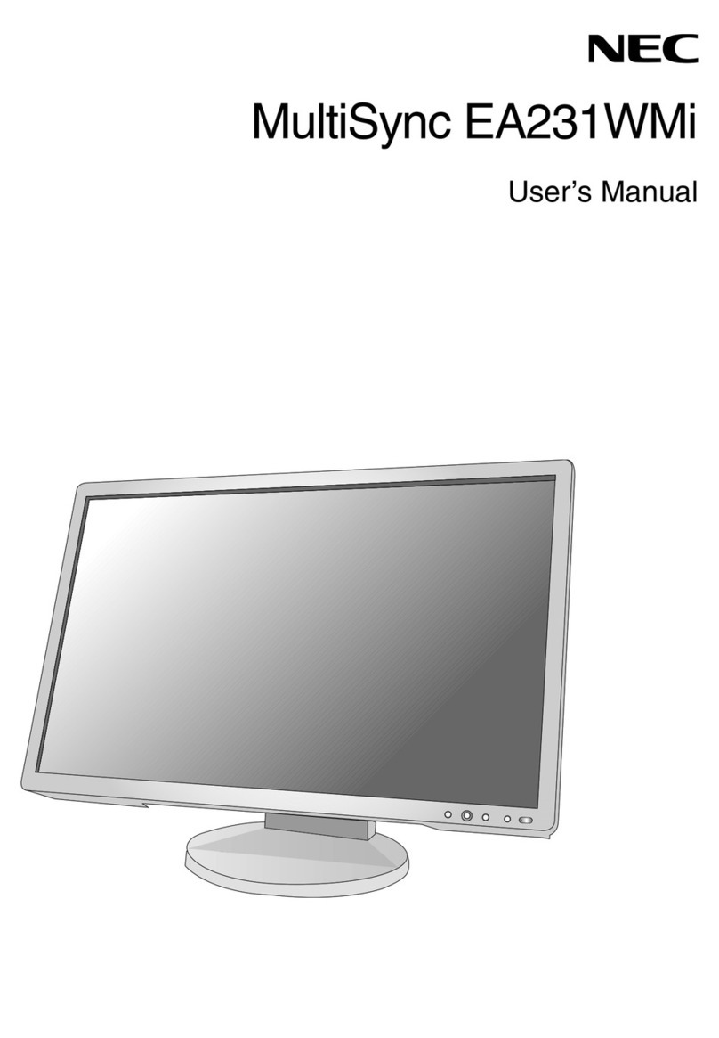 NEC EA231WMI-BK - MultiSync - 23" LCD Monitor User manual
