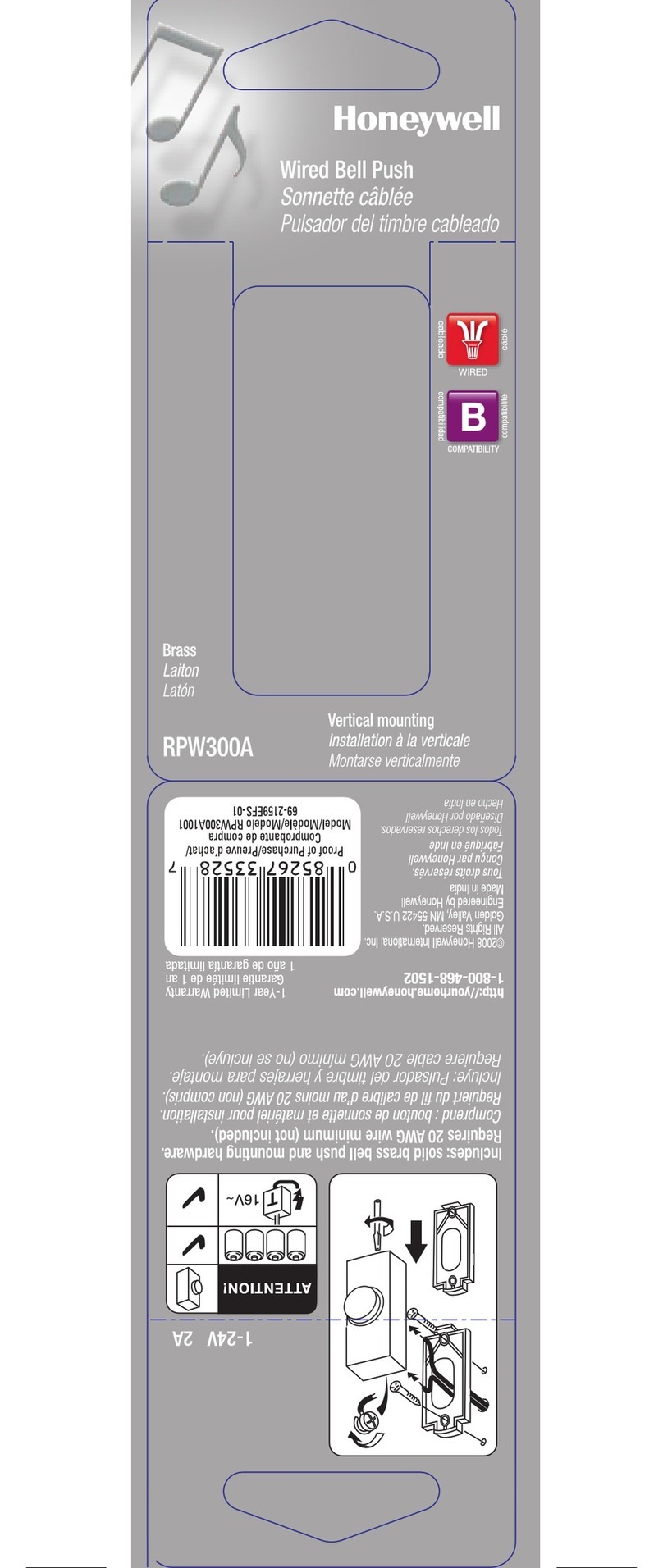 Honeywell RPW300 User guide