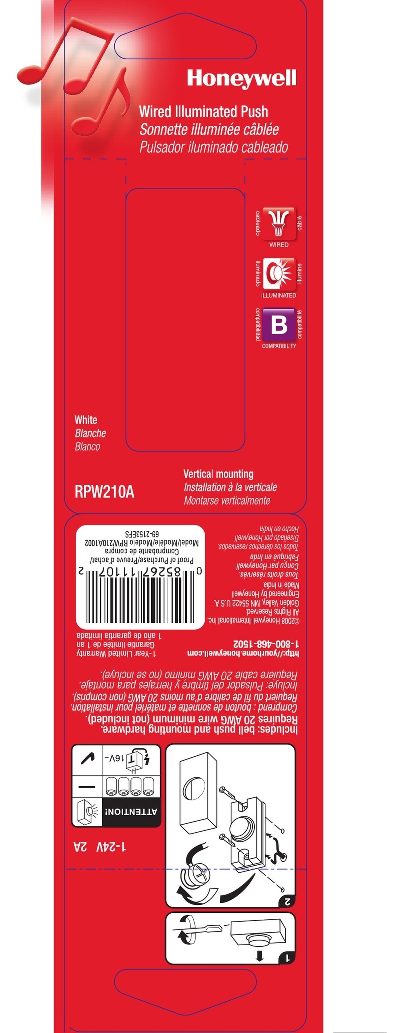 Honeywell RPW210 User guide