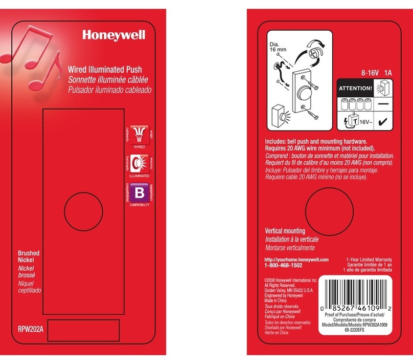 Honeywell RPW202A User guide