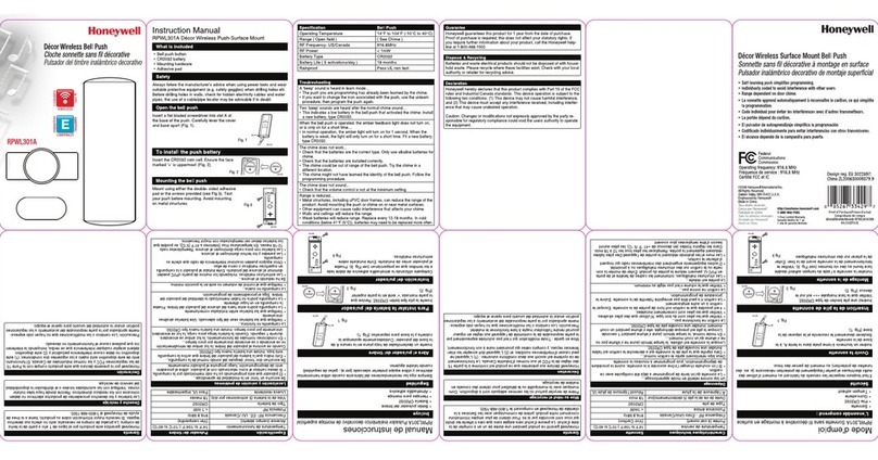 Honeywell RPWL301A User manual