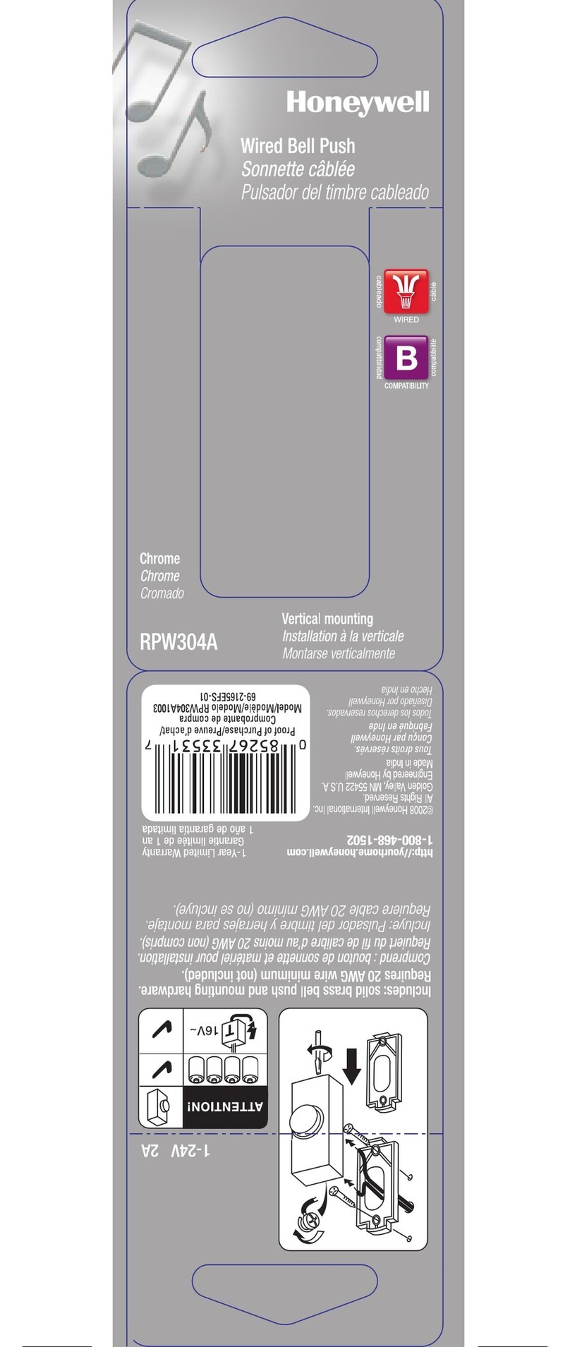 Honeywell RPW304 Manual