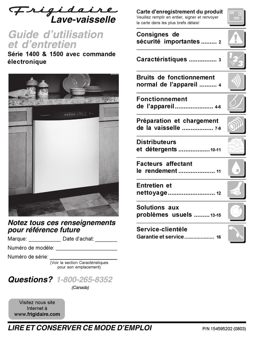 Frigidaire FDB520RHB User manual