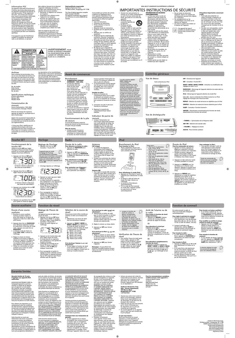 RCA RC59i User manual