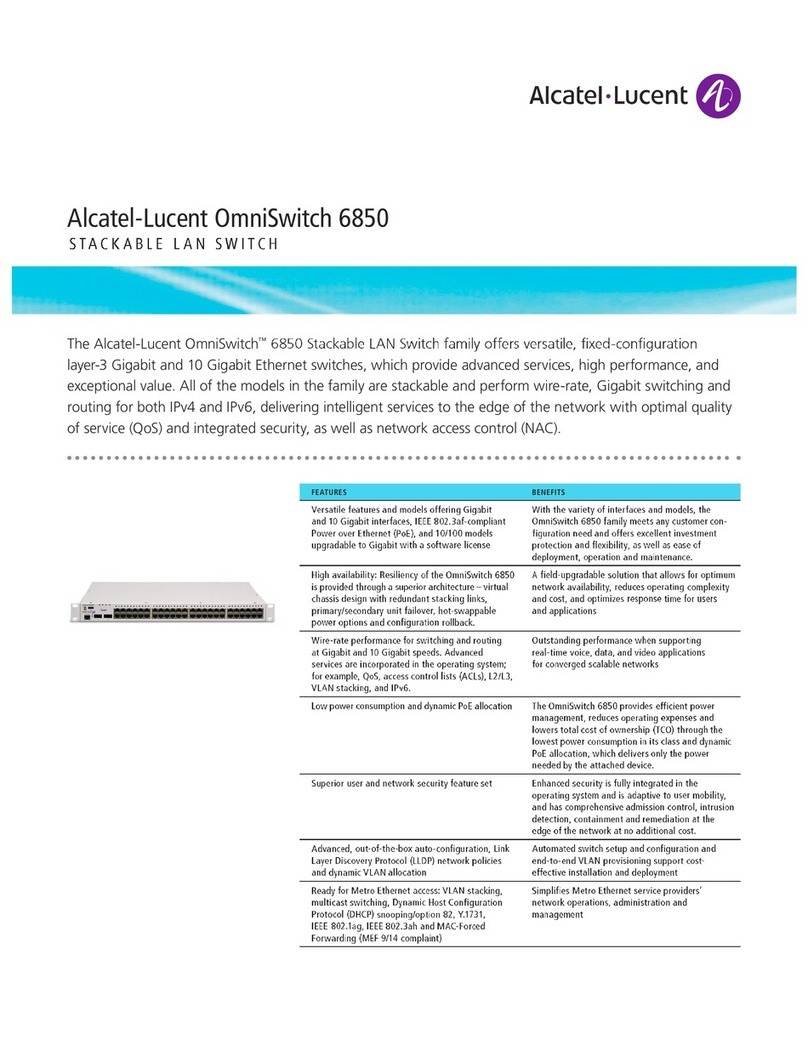 Alcatel-Lucent OmniSwitch OS6850-48 datasheet Alcatel-Lucent OmniSwitch OS6850-48 datasheet