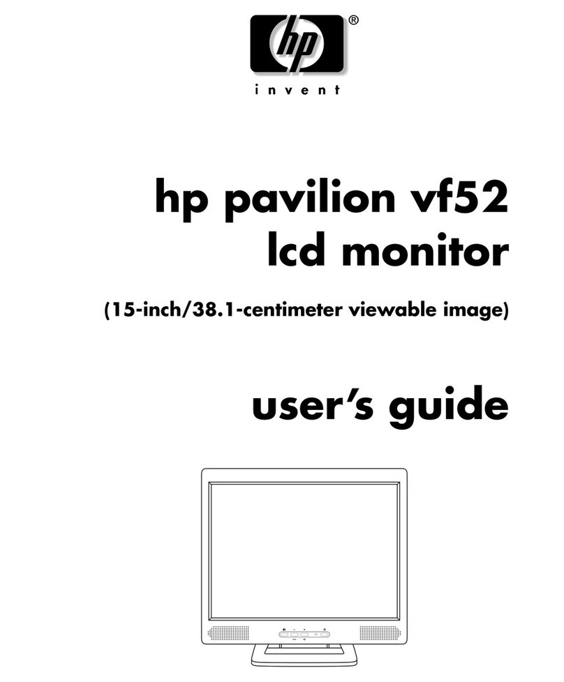 HP D5063H - Pavilion F50 - 15" LCD Monitor User manual