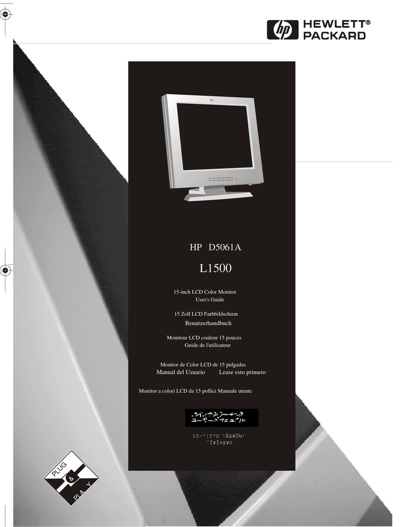 HP D5063H - Pavilion F50 - 15" LCD Monitor User manual